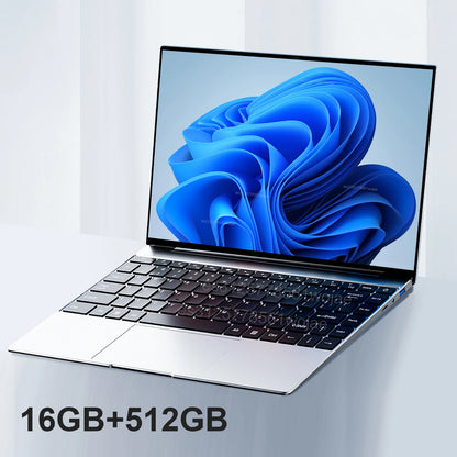 Ultra Slim Laptop 14.1" 16GB RAM 2TB SSD Intel N3700 Notebook Gamer  1920*1080  Display Office Study Computer PC Windows 11 Pro