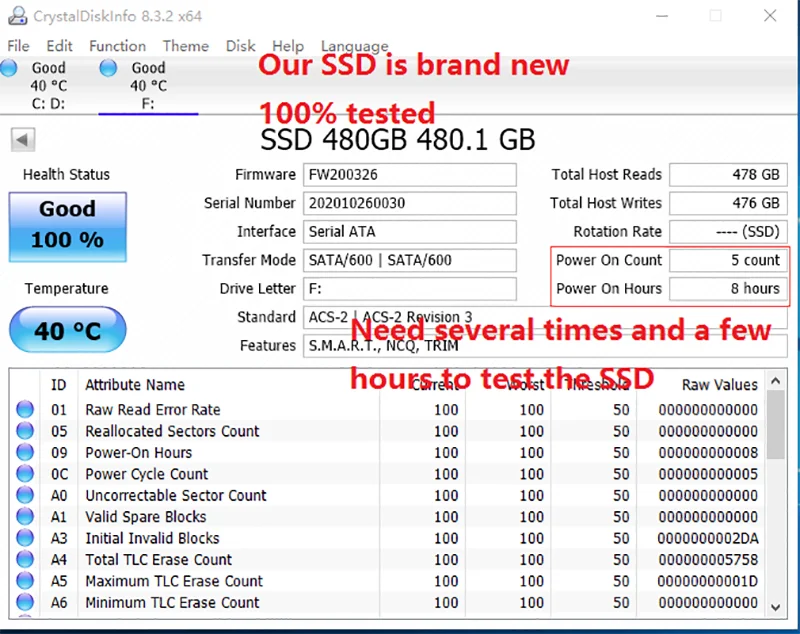 Hard Drive Disk 128GB 256GB 360GB 480GB 180GB 2.5 SSD 2TB 1TB  Solid State Drives for Laptop Desktop 240GB 120GB