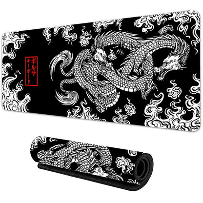 Japanese Dragon Large Gaming Mousepad XXL Gamer Mouse Pad on The Table Speed Desk Mat Anime 900x400 700X300 Mouse Mats