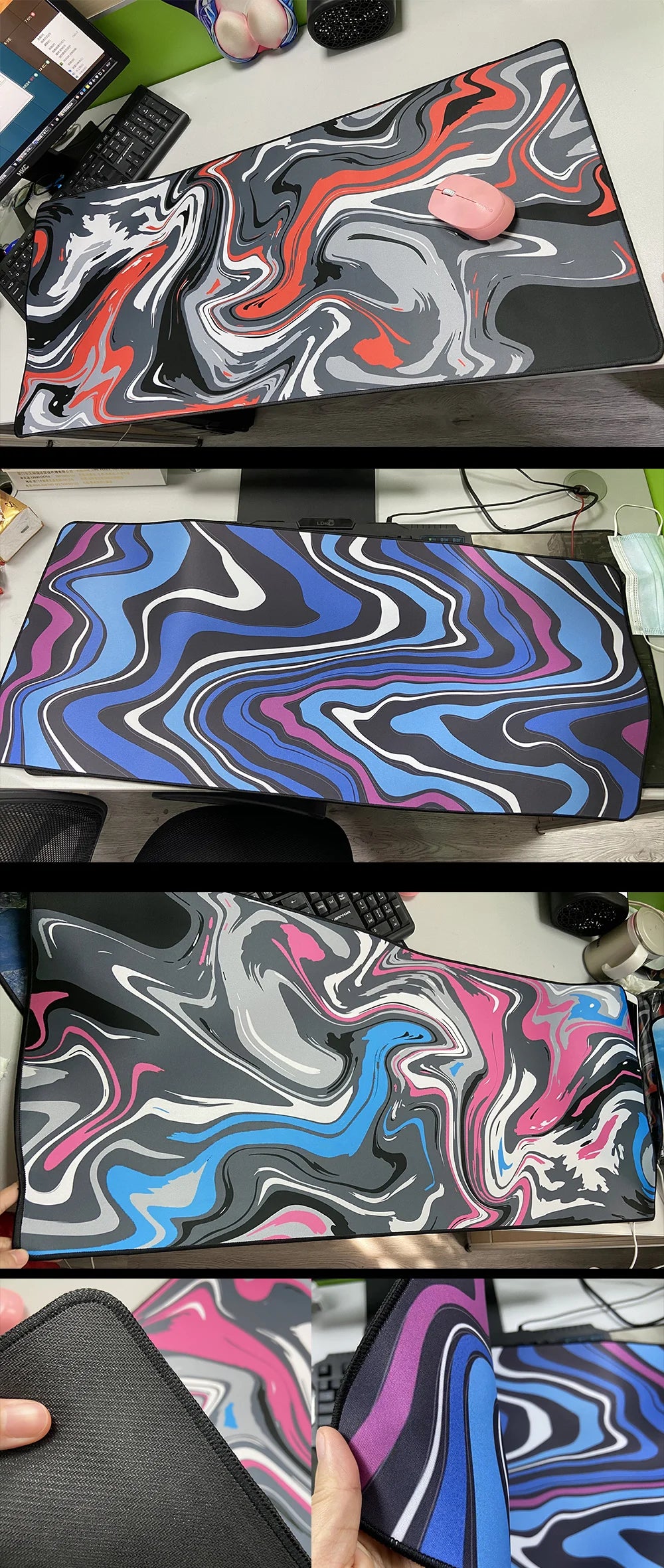 XXL Strata Liquid 900x400 Mouse Pad Computer Laptop Anime  Mouse Mat Large Mousepad