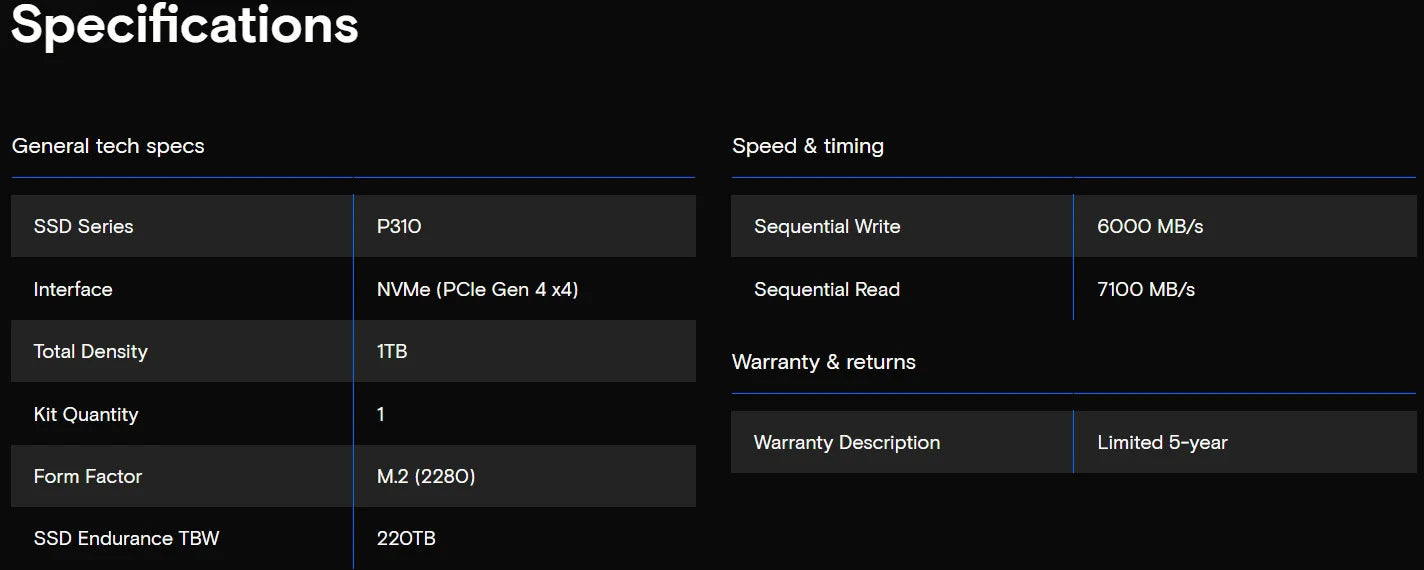 Crucial P3 Plus Memory 2TB 1TB 500GB PCIe Gen4 3D NAND NVMe M.2 2280 SSD, up to 5000MB/s  Solid State Drive Disk(OEM Package)