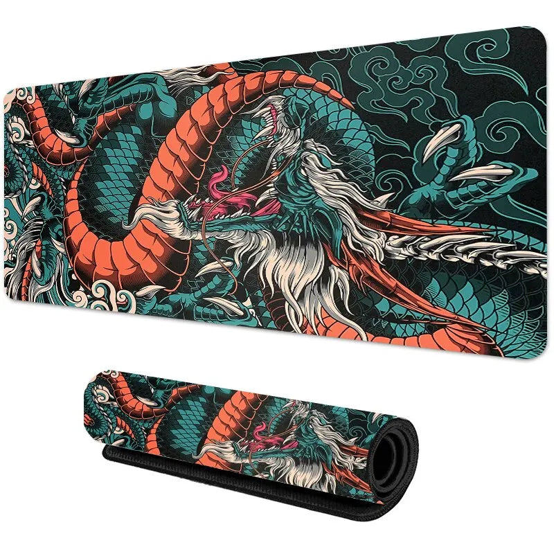 Japanese Dragon Large Gaming Mousepad XXL Gamer Mouse Pad on The Table Speed Desk Mat Anime 900x400 700X300 Mouse Mats