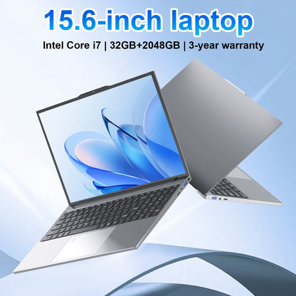 NEW 15.6 "laptop Intel Core i7-6500U 32GB RAM 2048GB SSD ROM 5000mAh Windows 11 Pro 3-year warranty portable laptop