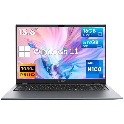 CHUWI GemiBook Plus Laptop 16GB LPDDR5 512GB SSD Intel Alder Lake N100 15.6'' FHD 1920 * 1080 WiFi 6 Windows 11 Laptops