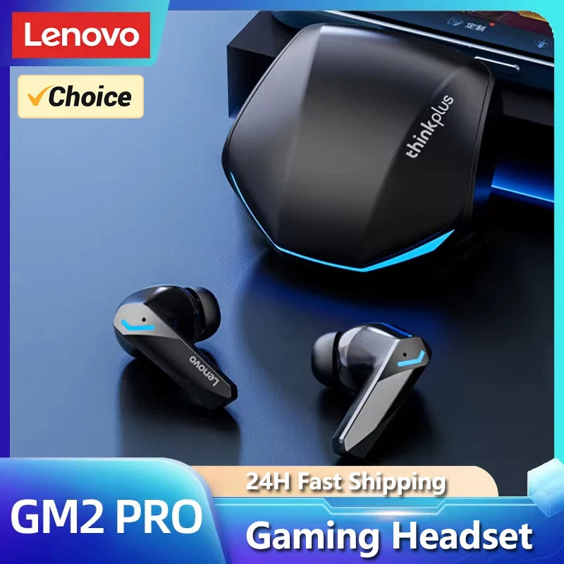 Choice Lenovo GM2 Pro Earphones Bluetooth 5.3 Wireless Earbuds Low Latency Headphones HD Call Dual Mode Gaming Headset With Mic