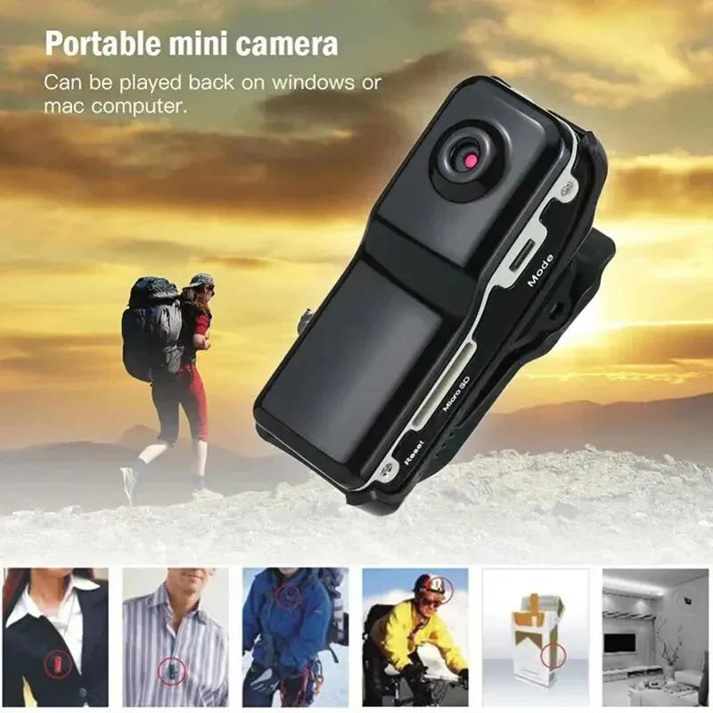 Mini HD  DV Camera Body Camcorder Mount Portable Video Record Nanny Security Cam Small Sports Car DVR Webcam For Home and Office