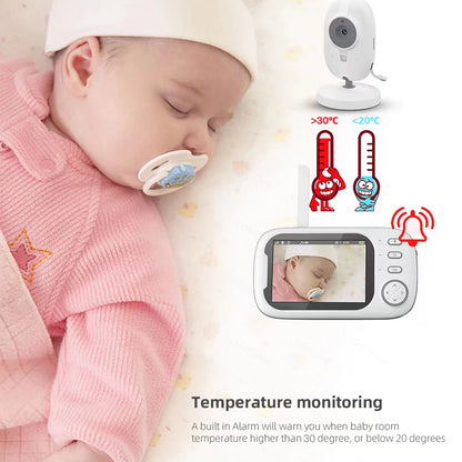 Cdycam New 3.5 inch Wireless Video Baby Monitor Night Vision Temperature Monitoring 2 Way Audio Talk Baby Nanny Security Camera