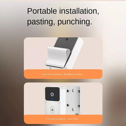 Tuya Wireless Video Doorbell Camera WIFI Night Vision Smart Home Security Outdoor HD Door Bell Two Way Intercom Voice Change