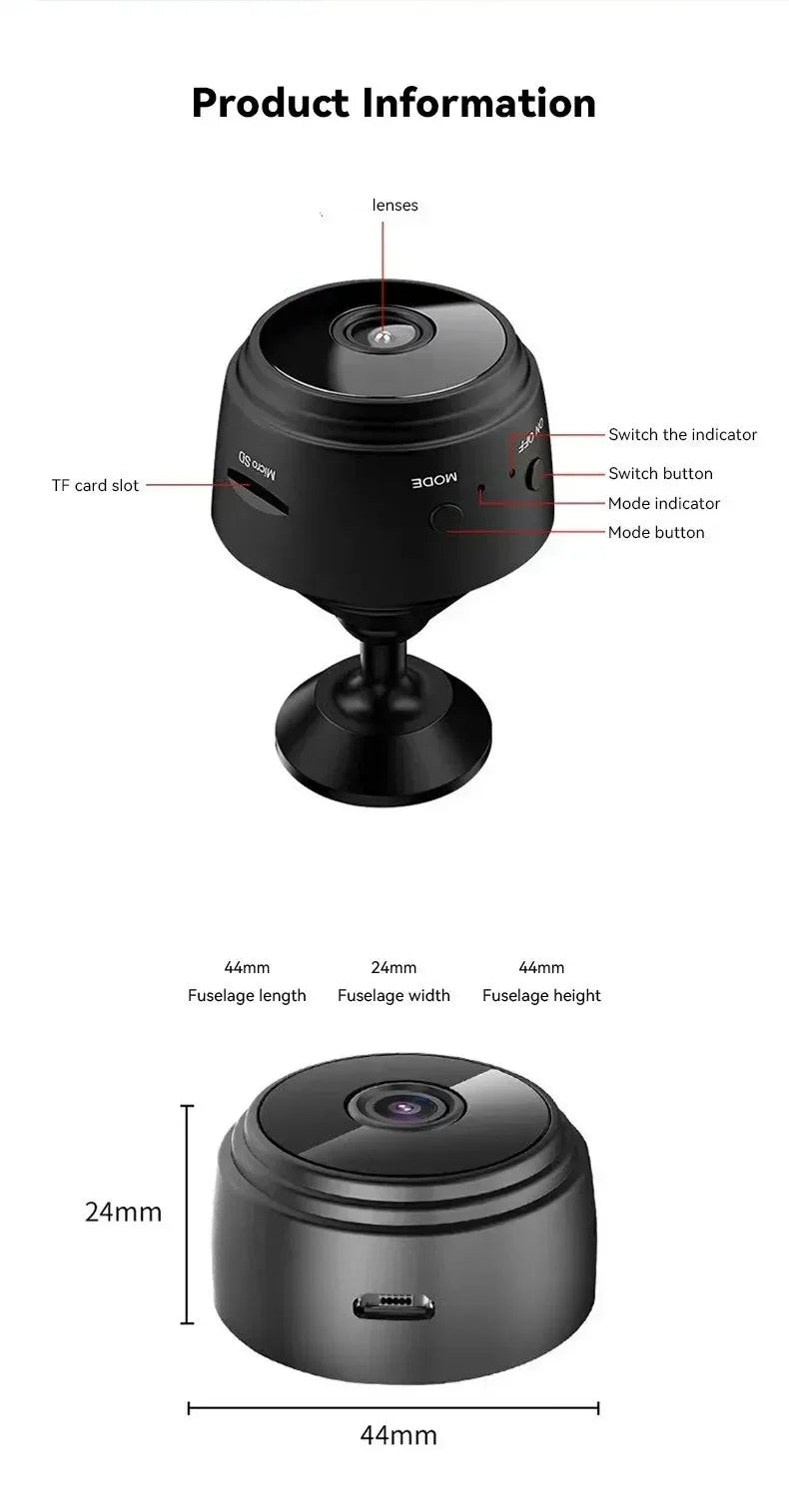 A9 Mini Camera HD 720P Intelligent Home Security IP WiFi Camera Monitor Mobile Remote Camera Mobile Remote Application