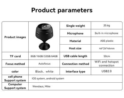 A9 Mini Camera HD 720P Intelligent Home Security IP WiFi Camera Monitor Mobile Remote Camera Mobile Remote Application