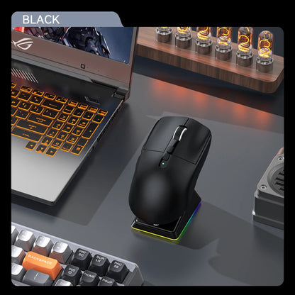 X6 Lightweight Wireless Gaming Mouse with 3 Mode Wired 2.4G BT5.2 Up to 26K DPI RGB Backlight Charging Base for Laptop Deskbtop