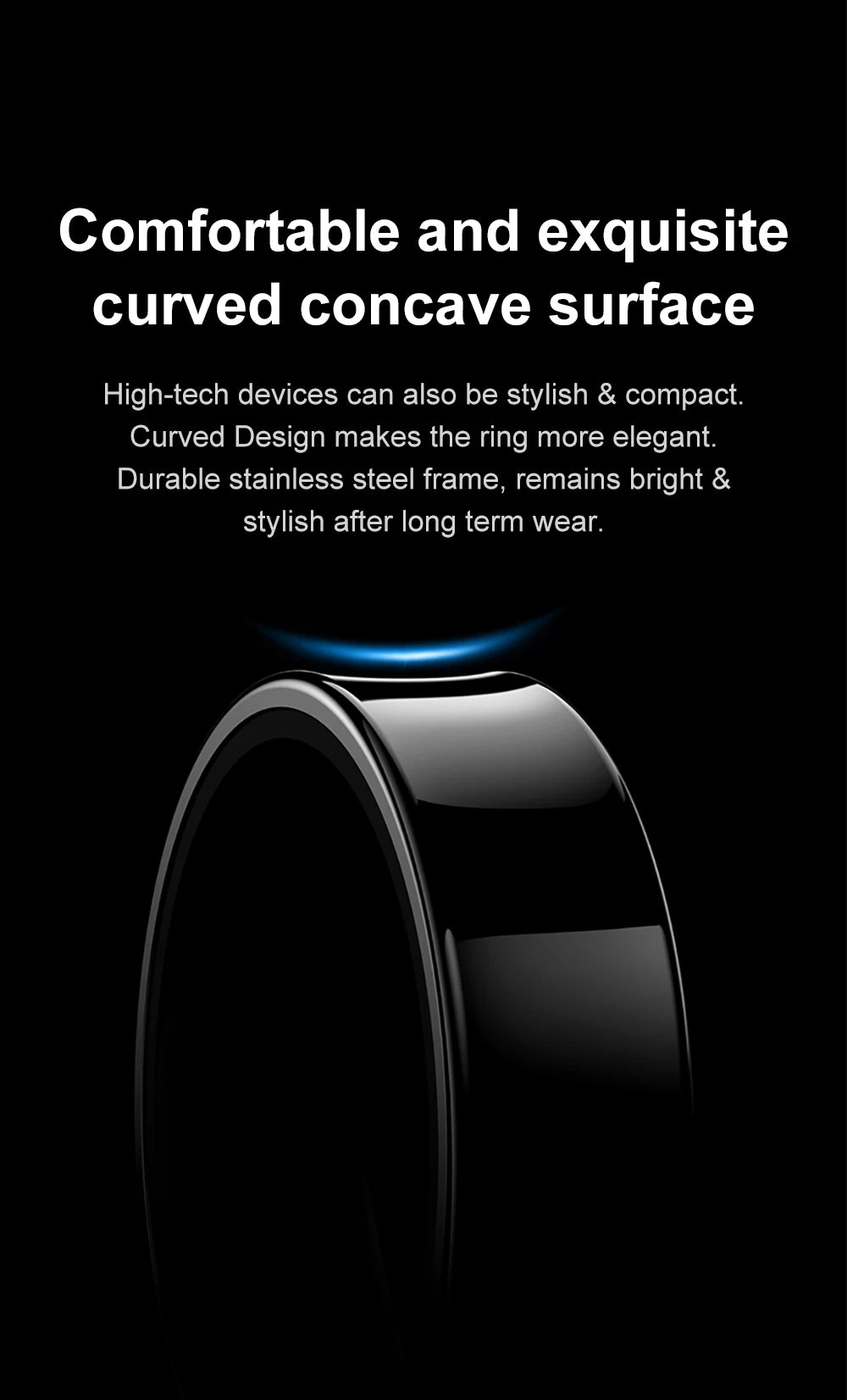 2024 COLMI R09 Smart Ring Men Women with Charging Case, Body Temperature Health and Sleep Monitor For Xiaomi Samsung Phone